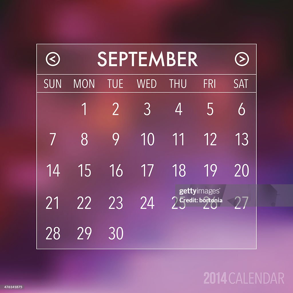 Desfocado abstrato moderno Hipster calendário 2014
