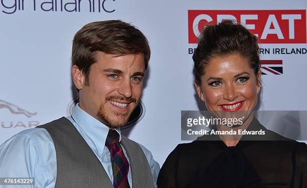 Actor Kevin Bishop and his wife Casta Bishop arrive at the GREAT British Film Reception honoring the British nominees of The 86th Annual Academy...