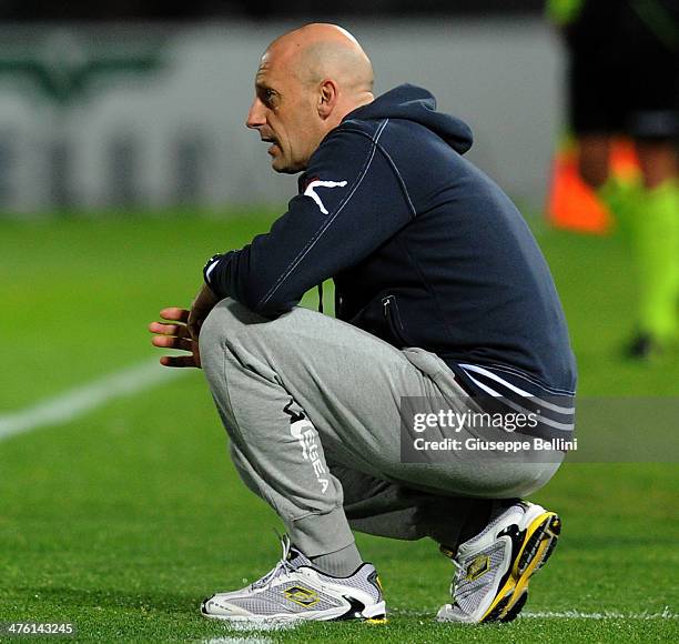 Domenico Di Carlo, head coach of Livorno during the Serie A match between AS Livorno Calcio and SSC Napoli at Stadio Armando Picchi on March 2, 2014...