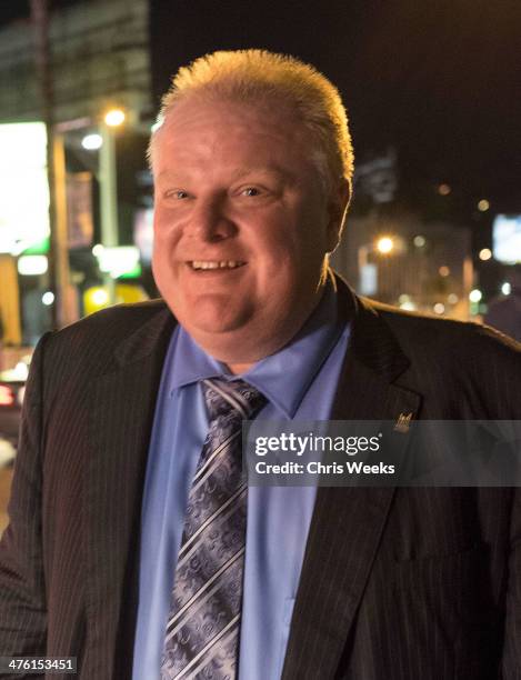 Toronto Mayor Rob Ford is seen on Sunset Boulevard on March 1, 2014 in Los Angeles, California.