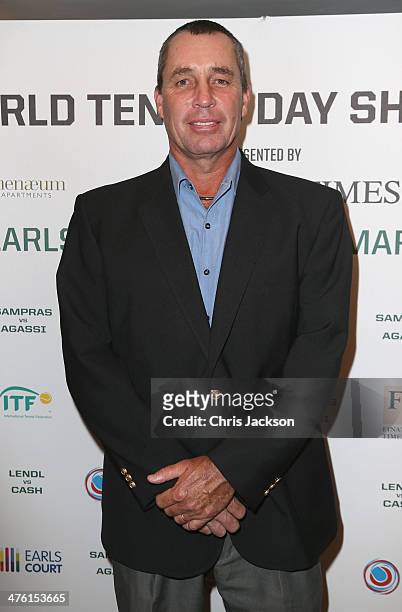 Ivan Lendl for a photograph in the Garden Room at the Athenaeum Hotel at the World Tennis Day Showdown London VIP Party on March 2, 2014 in London,...