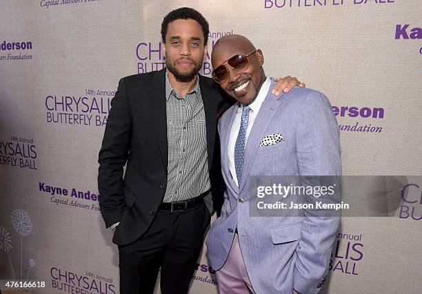 Actor Michael Ealy and producer Will Packer attend the 14th annual Chrysalis Butterfly Ball sponsored by Audi, Kayne Anderson, Lauren B. Beauty and Z...