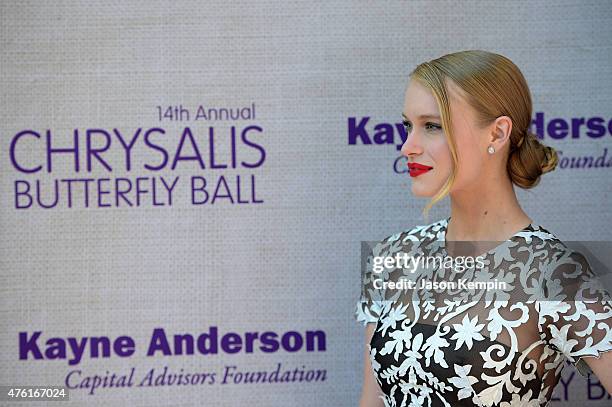 Actress Leven Rambin attends the 14th annual Chrysalis Butterfly Ball sponsored by Audi, Kayne Anderson, Lauren B. Beauty and Z Gallerie on June 6,...