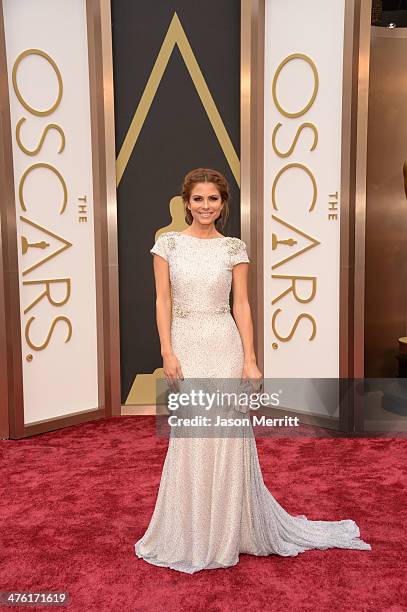 Personality Maria Menounos attends the Oscars held at Hollywood & Highland Center on March 2, 2014 in Hollywood, California.