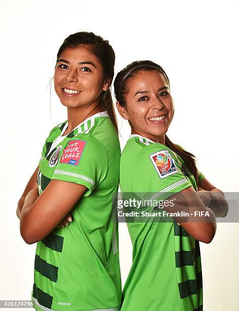 Amanda Perez and her sister Veronica Perez of Mexico poses for a portrait on June 6, 2015 in Moncton, Canada.