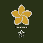 frangipani flower logo vector