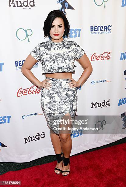 Demi Lovato attends the 2015 Digifest NYC at Citi Field on June 6, 2015 in New York City.