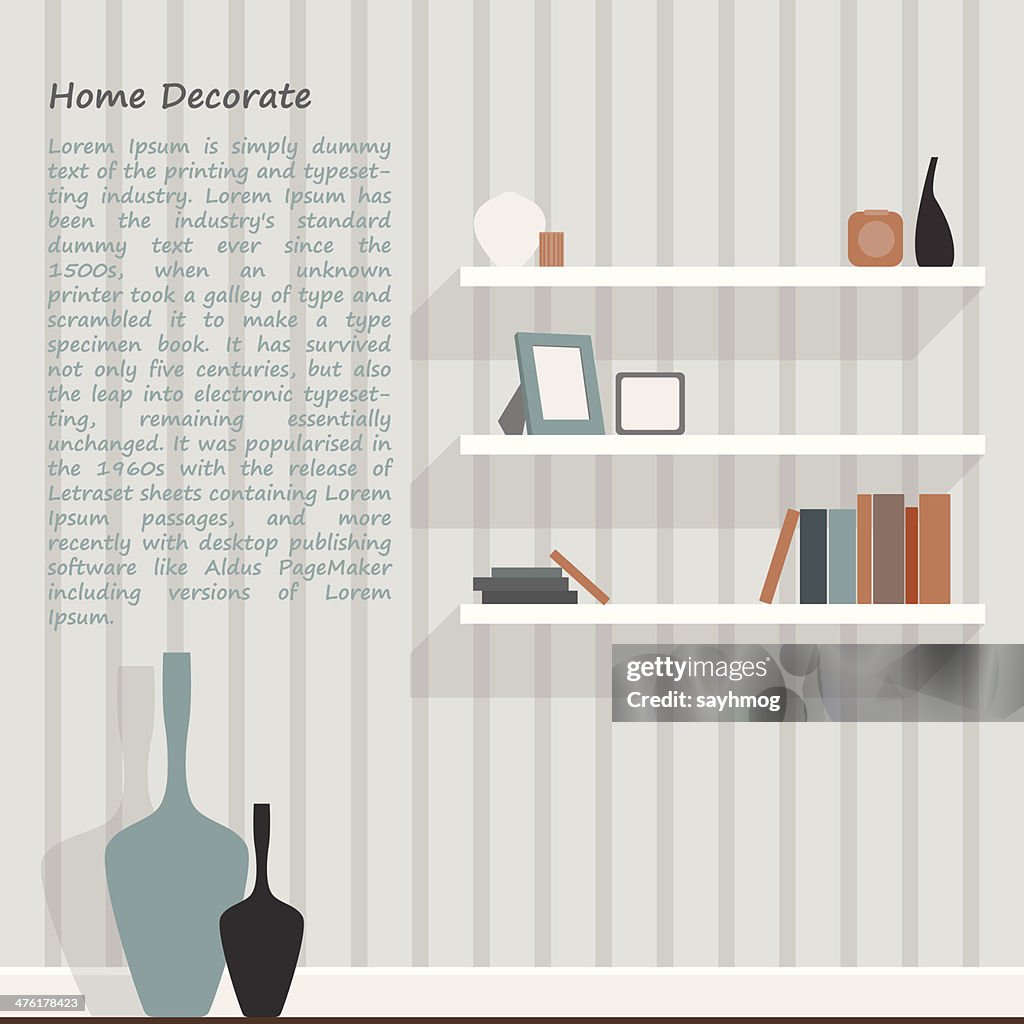 Shelf Vector Design White Shelf Of Interior Decorate Vector Design High-Res Vector Graphic ...