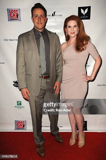 Tony Glazer and Summer Crockett Moore attend the "Lost Cat Corona" wrap party at Highlight Studios on June 6, 2015 in New York City.