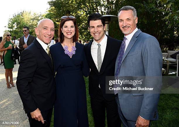 Chrysalis board member Peter Nichols, Elizabeth Daly, VP of Development and Communications at Chrysalis, host Max Greenfield and Mark Loranger,...