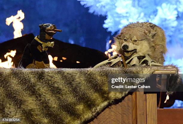 Triumph, the Insult Comic Dog speaks onstage during Spike TV's Guys Choice 2015 at Sony Pictures Studios on June 6, 2015 in Culver City, California.