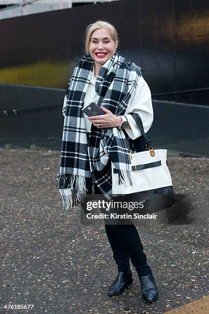 Singer and TV Presenter Brix Smith Start on day 5 of London Collections: Women on February 18, 2014 in London, England.