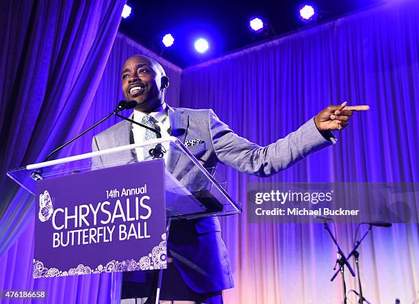 Honoree Will Packer speaks onstage during the 14th annual Chrysalis Butterfly Ball sponsored by Audi, Kayne Anderson, Lauren B. Beauty and Z Gallerie...