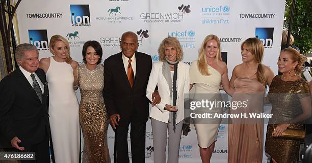 Regis Philbin, Ginger Stickel, Wendy Stapleton Reyes, Harry Belafonte, Pamela Belafonte, Colleen deVeer, Carina Crain, Kathie Lee Gifford attend...