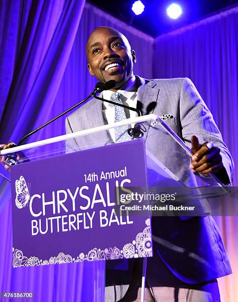 Horoee Will Packer speaks at the 14th annual Chrysalis Butterfly Ball sponsored by Audi, Kayne Anderson, Lauren B. Beauty and Z Gallerie on June 6,...