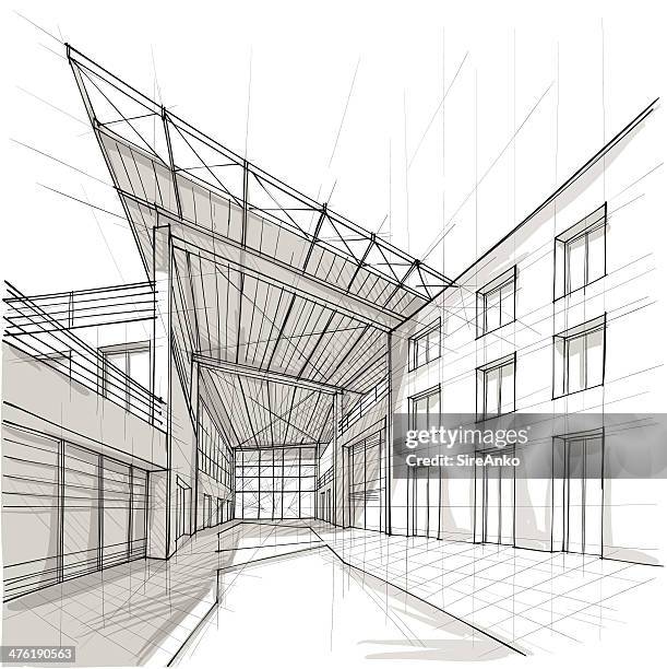 architecture - house blueprint stock illustrations