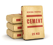 Cement bags pile