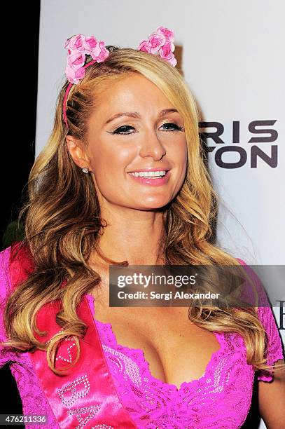 Paris Hilton celebrates Nicky Hilton's bachelorette weekend at Wall at W Hotel on June 6, 2015 in Miami Beach, Florida.