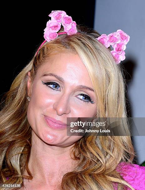 Paris Hilton attends the Paris Hilton Debuts New Single and Nicky Ultimate Bachelorette Party at Wall at W Hotel on June 6, 2015 in Miami Beach,...