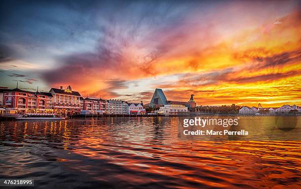 a disney sunset - orlando florida stock pictures, royalty-free photos & images