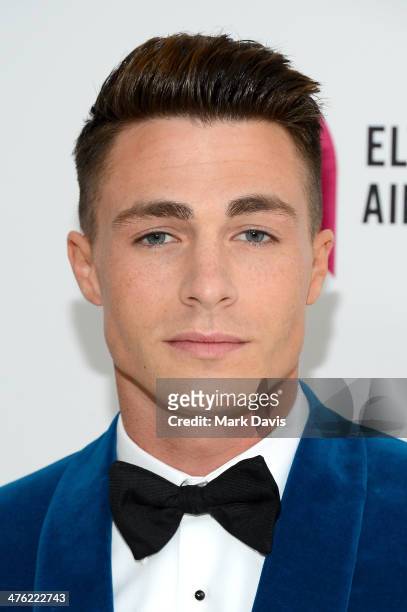 Actor Colton Haynes attends the 22nd Annual Elton John AIDS Foundation's Oscar Viewing Party on March 2, 2014 in Los Angeles, California.