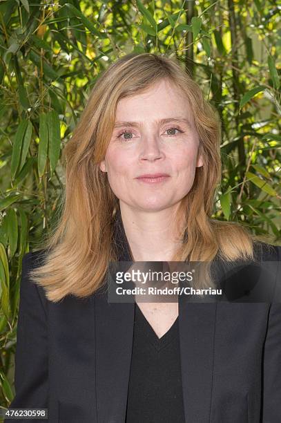 Actress Isabelle Carre attends the Men Final of 2015 Roland Garros French Tennis Open - Day Fithteen, on June 7, 2015 in Paris, France.