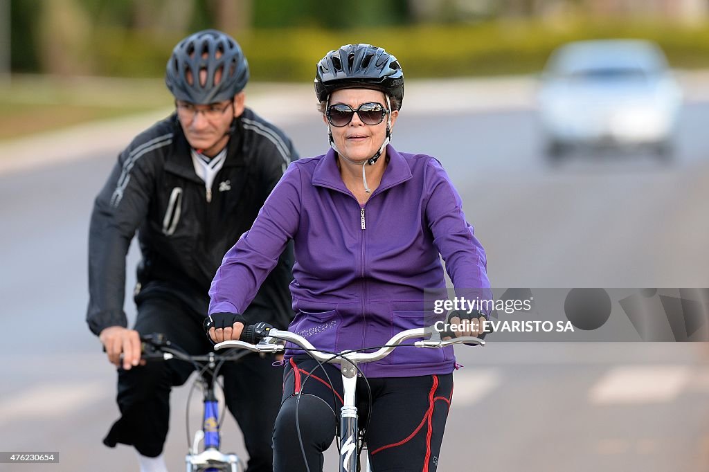 BRAZIL-ROUSSEFF-BIKE