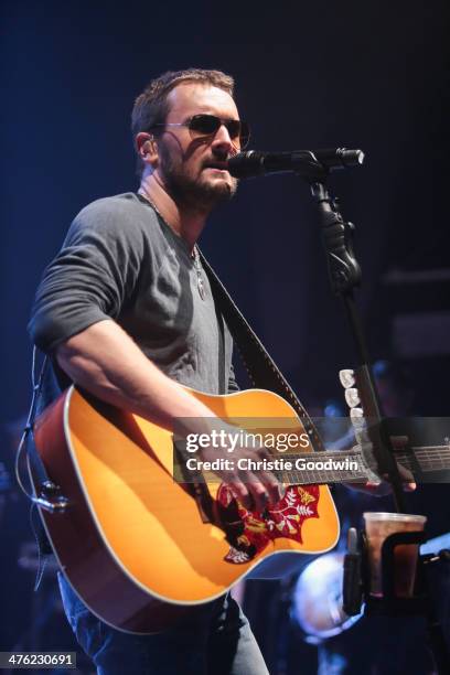 Eric Church performs on stage at Shepherds Bush Empire on March 2, 2014 in London, United Kingdom.