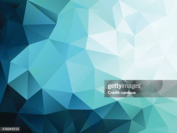 stockillustraties, clipart, cartoons en iconen met abstract  blue polygonal  background - ijskristal