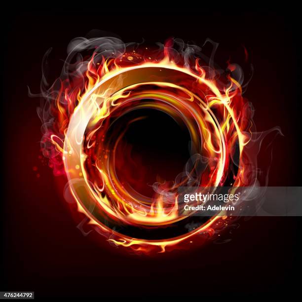feuerstelle ring - ring flames stock-grafiken, -clipart, -cartoons und -symbole