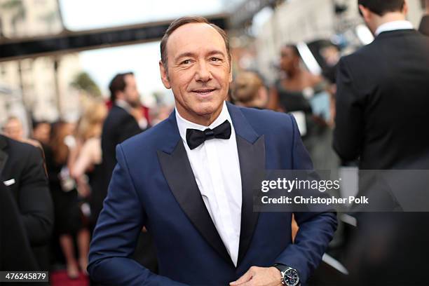 Actor Kevin Spacey attends the Oscars held at Hollywood & Highland Center on March 2, 2014 in Hollywood, California.