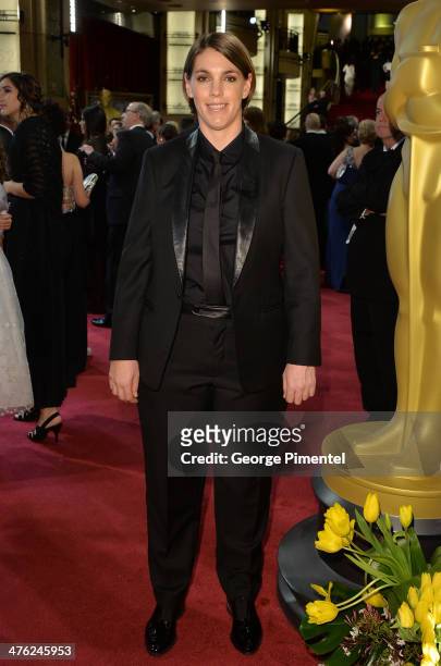 Producer Megan Ellison attends the Oscars held at Hollywood & Highland Center on March 2, 2014 in Hollywood, California.