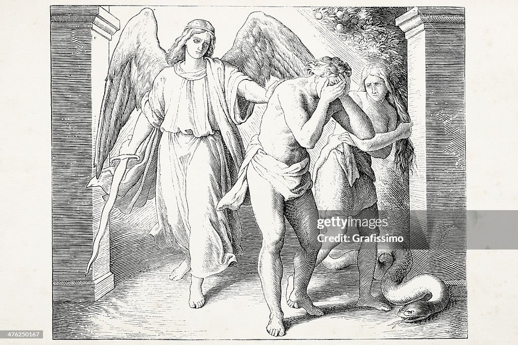 Cherubim エンジェル expulsing アダムとイブ