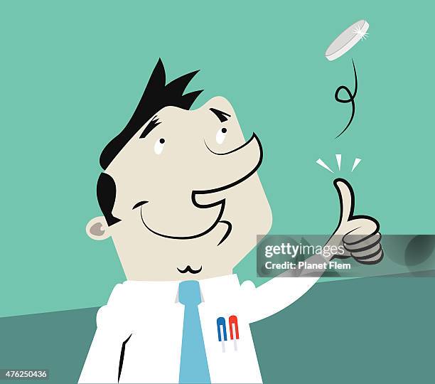 münzwurf - flipping a coin stock-grafiken, -clipart, -cartoons und -symbole