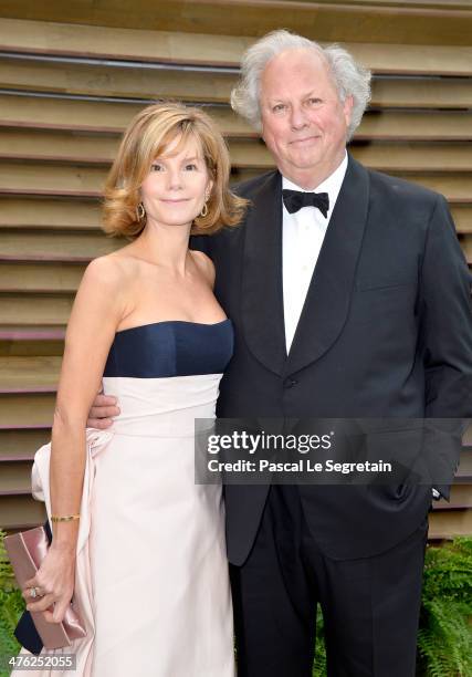 Vanity Fair Editor-in-Chief Graydon Carter and Anna Scott Carter attend the 2014 Vanity Fair Oscar Party hosted by Graydon Carter on March 2, 2014 in...