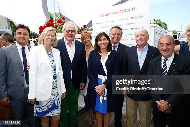 Deputy Mayor of Paris Jean-Francois Martins, DRH of LVMH Chantal Gaemperle, CEO Moet Hennessy Christophe Navarre, his wife, Secretary of State for...