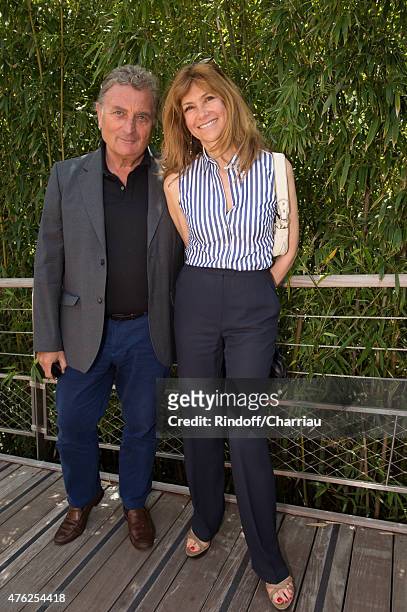 Actress Florence Pernel and her husband Patrick Rothman attend the Men Final of 2015 Roland Garros French Tennis Open - Day Fithteen, on June 7, 2015...