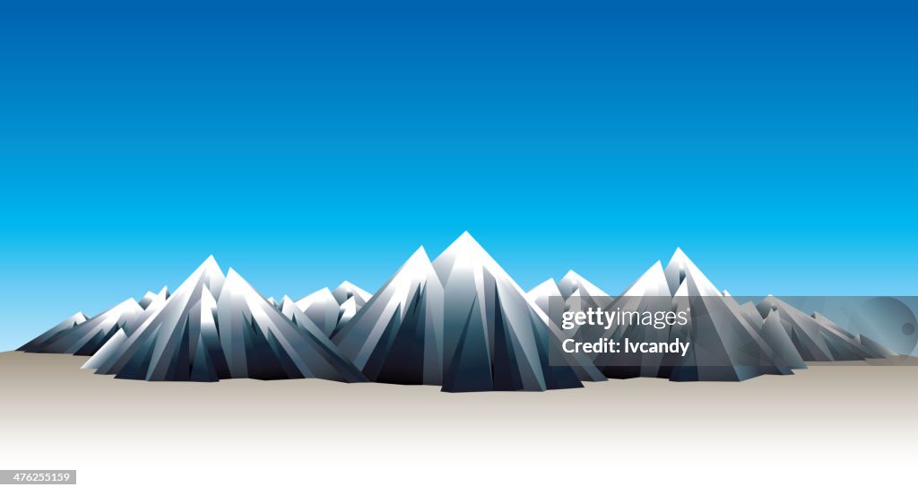 Snow mountain range