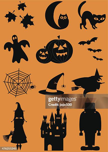 halloween design-elemente - frankenstein stock-grafiken, -clipart, -cartoons und -symbole