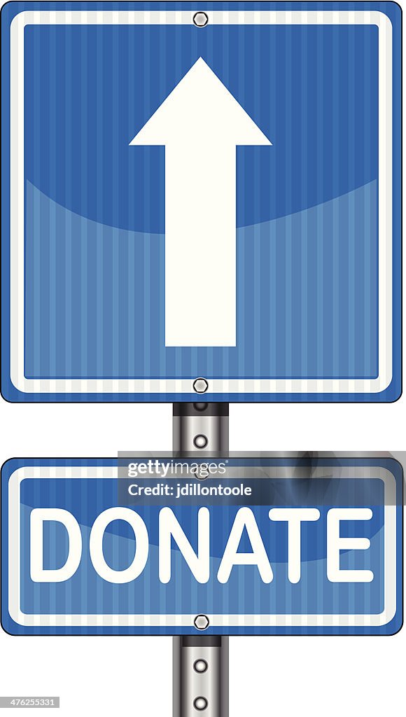 Donaton Sign Road Sign Donate High-Res Vector Graphic - Getty Images