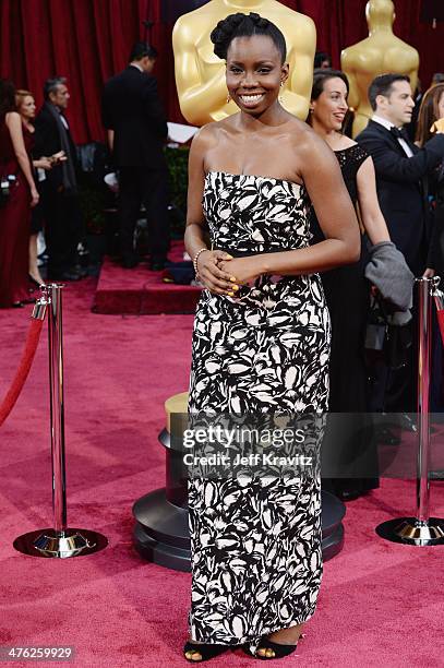 Actress Adepero Oduye attends the Oscars held at Hollywood & Highland Center on March 2, 2014 in Hollywood, California.