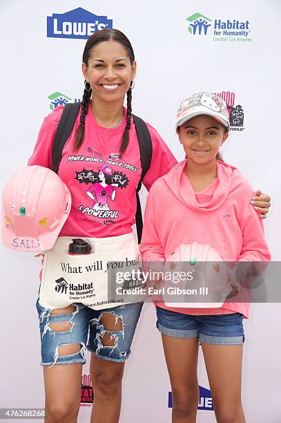 Actress Sallie Richardson Whitfield and daughter Parker Whitfield attend the Los Angeles 'Power Women Habitat For Humanity' on June 6, 2015 in...