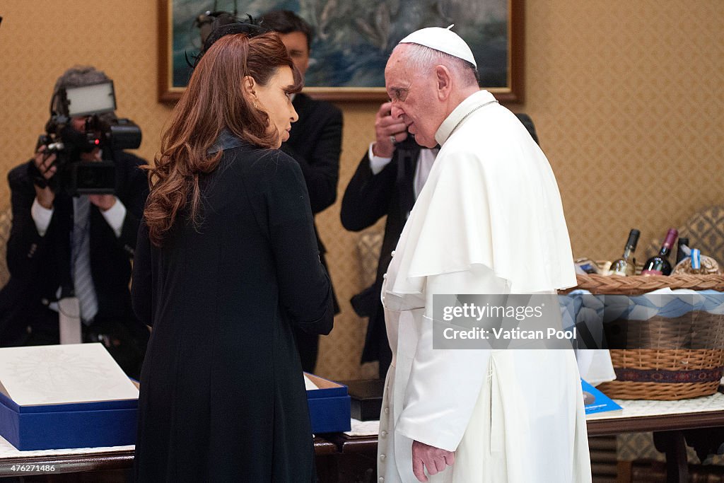 Pope Francis Meets President of  Argentina Cristina Fernandez de Kirchner