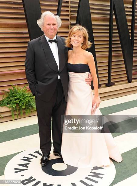 Editor of Vanity Fair Graydon Carter and Anna Scott Carter attend the 2014 Vanity Fair Oscar Party hosted by Graydon Carter on March 2, 2014 in West...