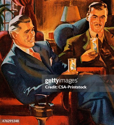 Two Men Having Drinks Two Men Having Drinks