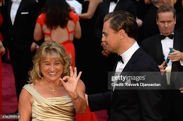 Leonardo DiCaprio and Irmelin Indenbirken attend the Oscars held at Hollywood & Highland Center on March 2, 2014 in Hollywood, California.