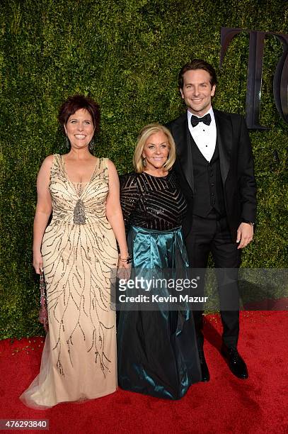 Gloria Cooper and Bradley Cooper attend the 2015 Tony Awards at Radio City Music Hall on June 7, 2015 in New York City.