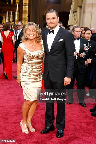 Irmelin Indenbirken and Leonardo DiCaprio attend the 86th Oscars held at Hollywood & Highland Center on March 2, 2014 in Hollywood, California.