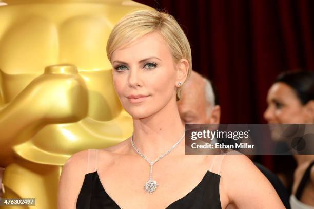 Actress Charlize Theron attends the Oscars held at Hollywood & Highland Center on March 2, 2014 in Hollywood, California.