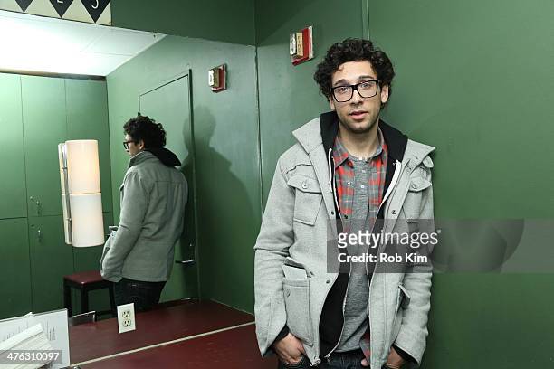 Stand up comedian Rick Glassman backstage in green room at The Undateable Tour opening night at Caroline's On Broadway on March 2, 2014 in New York...